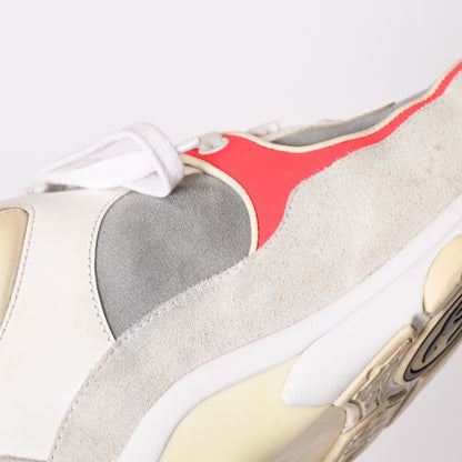 Chanel CC Logo Suede Sneakers White Gray — view 8