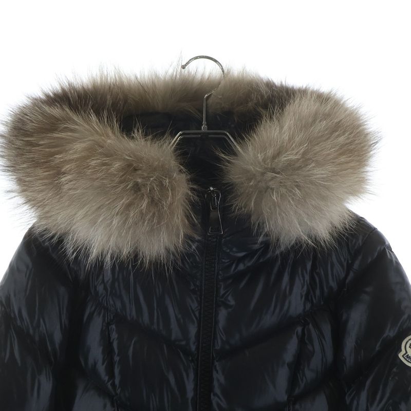 Moncler Fulmarus Hooded Down Coat with Logo Patch Black