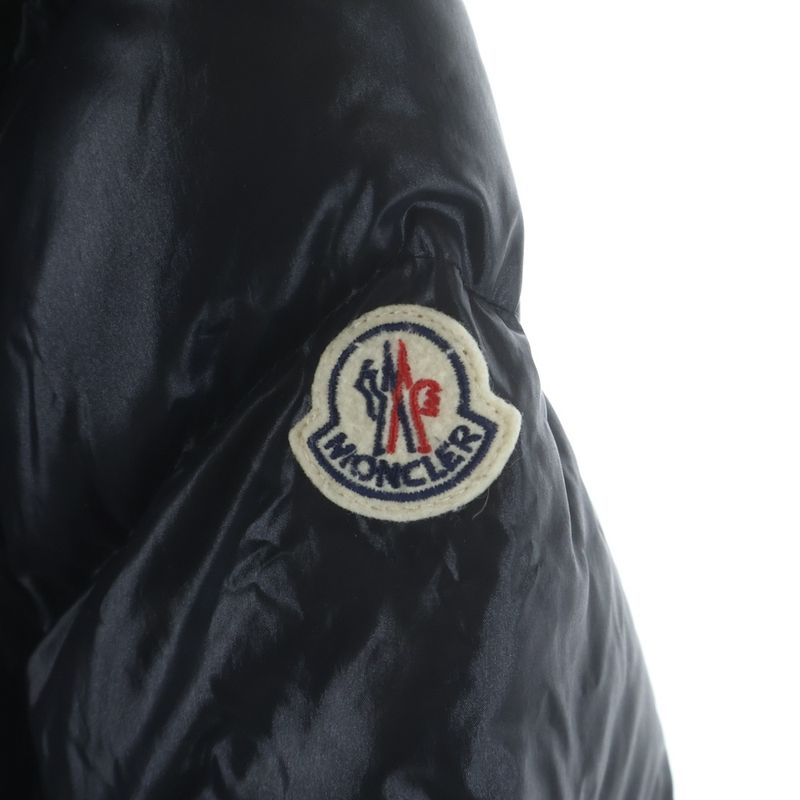 Moncler Fulmarus Hooded Down Coat with Logo Patch Black