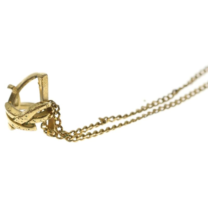 Saint Laurent Paris Cassandra Necklace Gold Plated