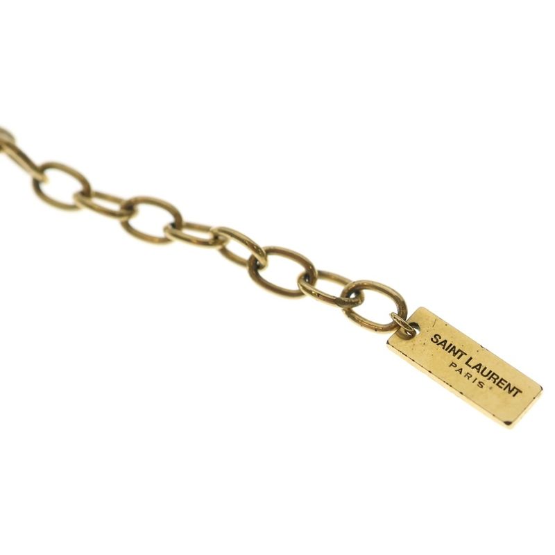 Saint Laurent Paris Cassandra Necklace Gold Plated