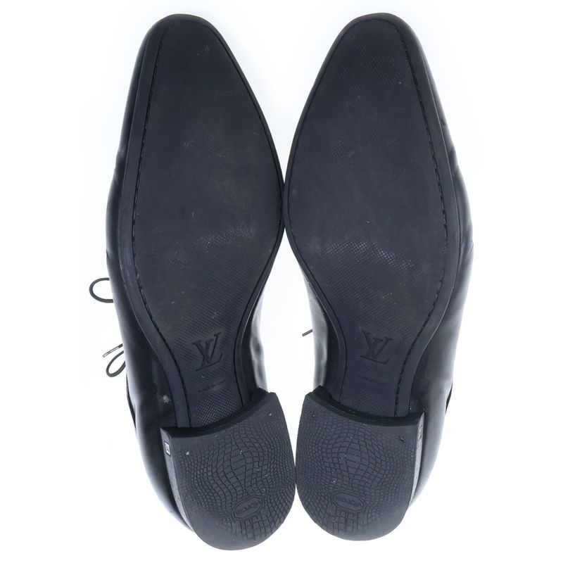 Louis Vuitton Medallion Lace Up Leather Dress Shoes Black
