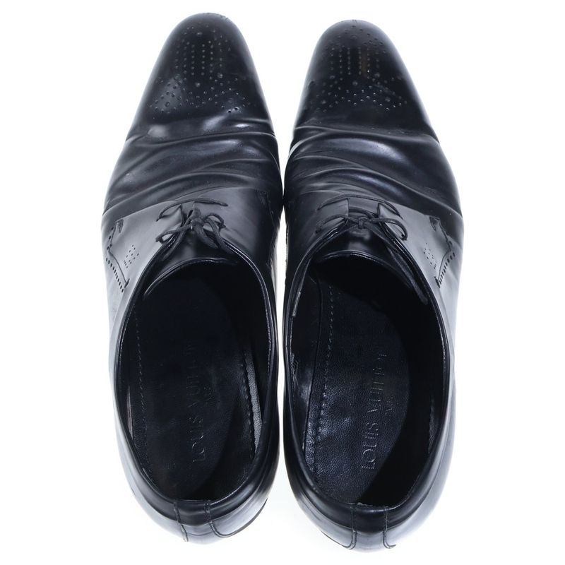 Louis Vuitton Medallion Lace Up Leather Dress Shoes Black