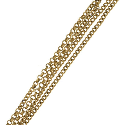 Louis Vuitton LV Padlock Rhinestone Key Chain Necklace Gold