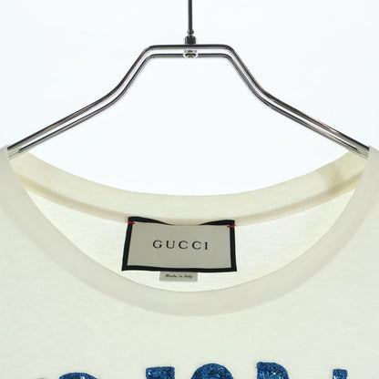 Gucci Blind for Love T Sequin Logo Crew Neck Short Sleeve T-Shirt Cut