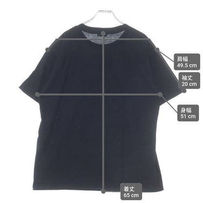 Celine Boy Doll Rhinestone Logo Short Sleeve Shirt Top Crew Neck Black