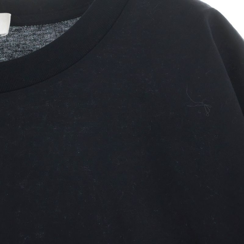 Celine Boy Doll Rhinestone Logo Short Sleeve Shirt Top Crew Neck Black