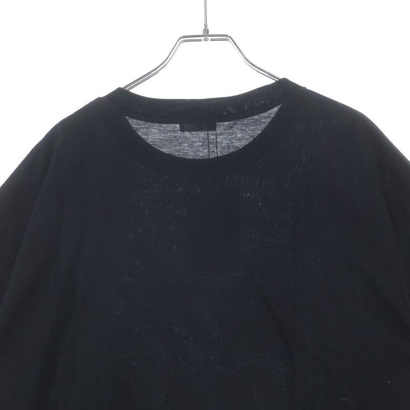 Celine Boy Doll Rhinestone Logo Short Sleeve Shirt Top Crew Neck Black