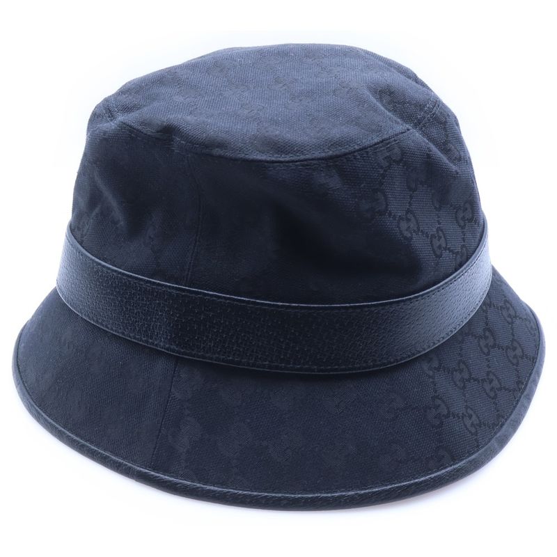 Gucci GG Supreme Bucket Hat Black Canvas
