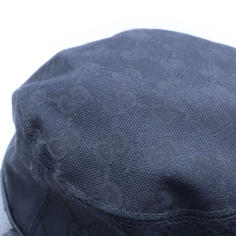 Gucci GG Supreme Bucket Hat Black Canvas