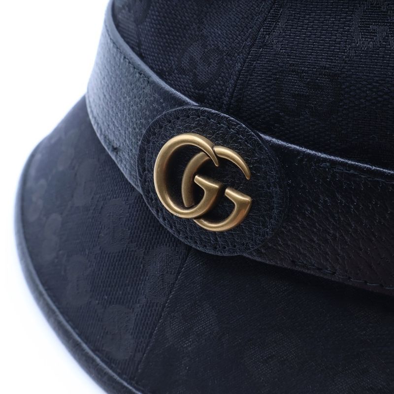 Gucci GG Supreme Bucket Hat Black Canvas
