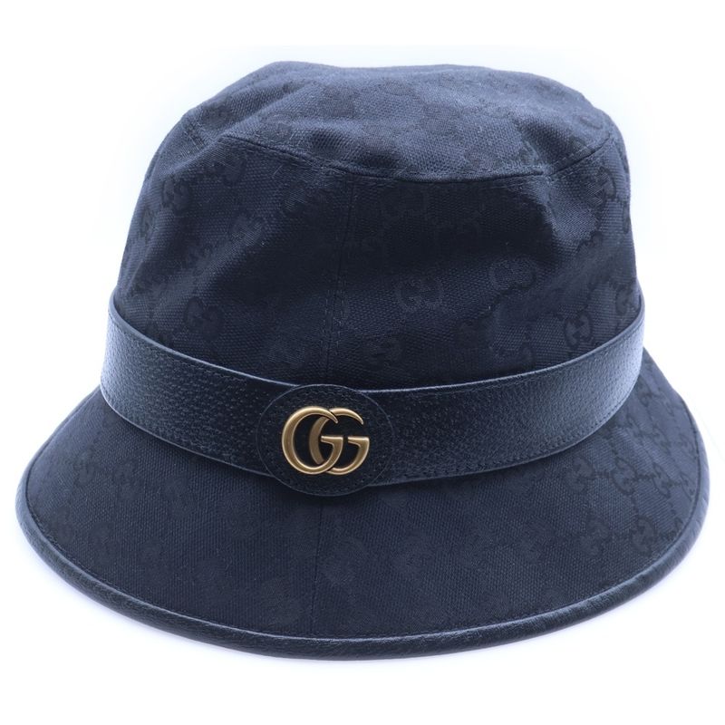 Gucci GG Supreme Bucket Hat Black Canvas