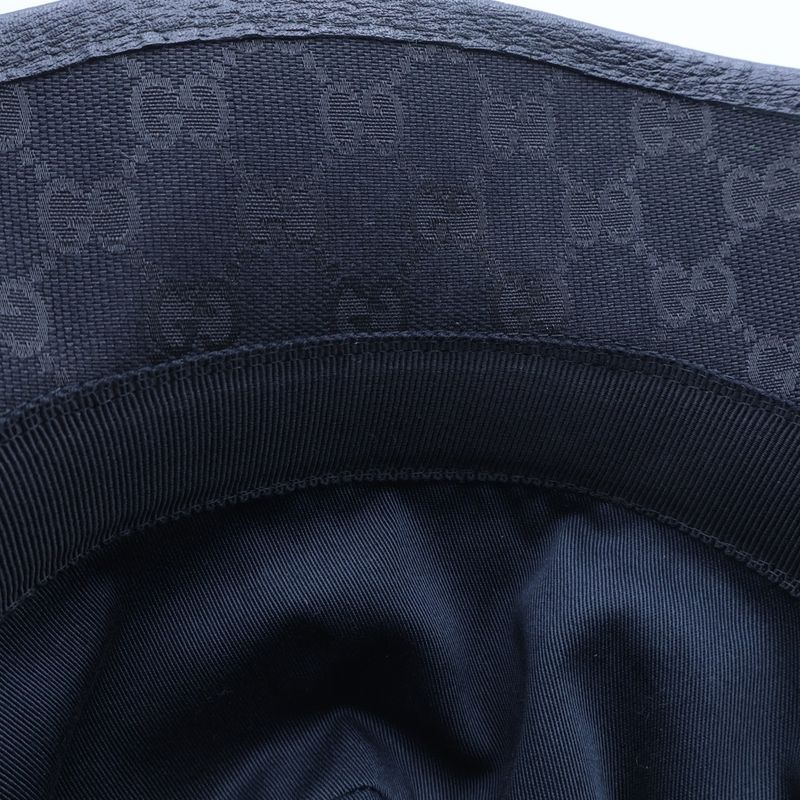 Gucci GG Supreme Bucket Hat Black Canvas