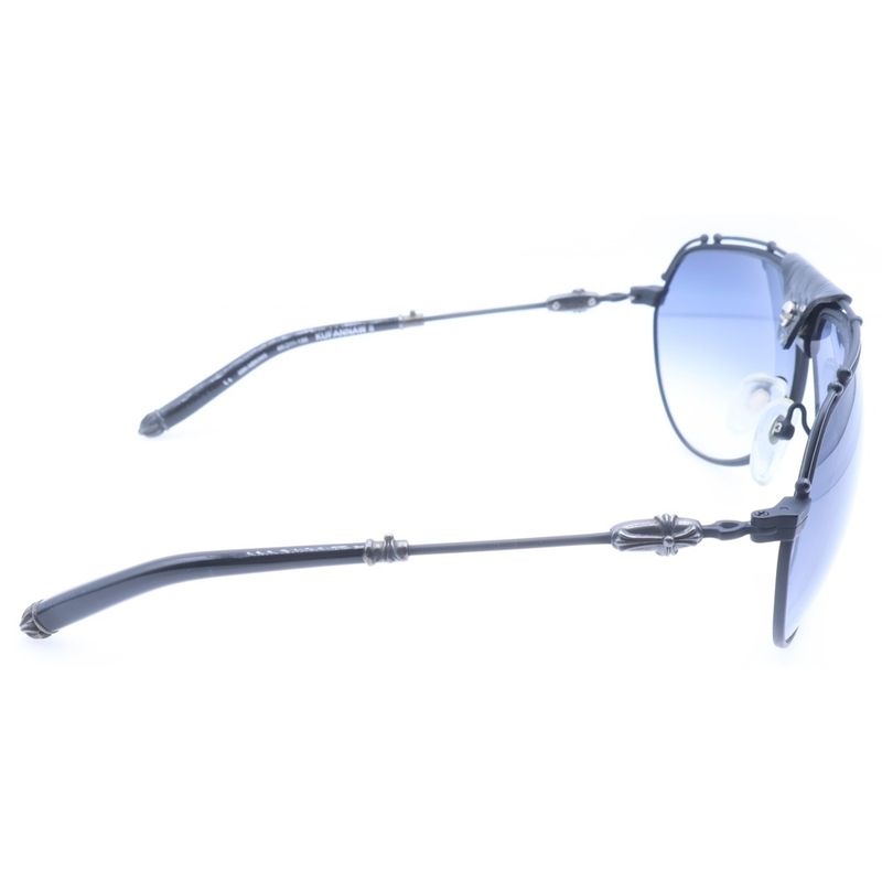 Chrome Hearts Kufannaw 2 Double Bridge Sunglasses Black Silver