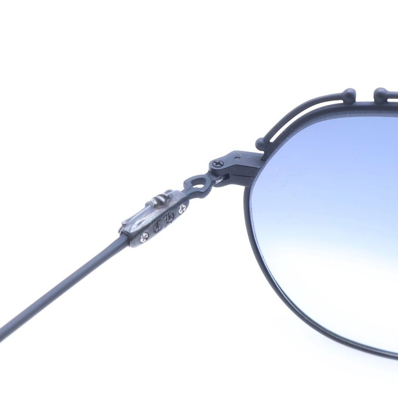 Chrome Hearts Kufannaw 2 Double Bridge Sunglasses Black Silver