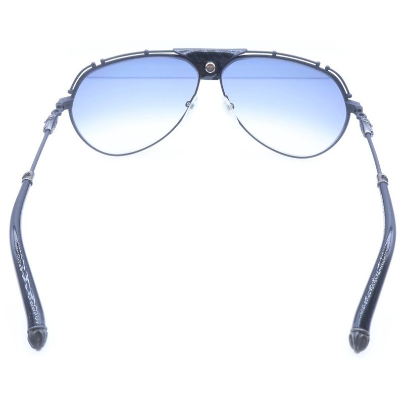 Chrome Hearts Kufannaw 2 Double Bridge Sunglasses Black Silver