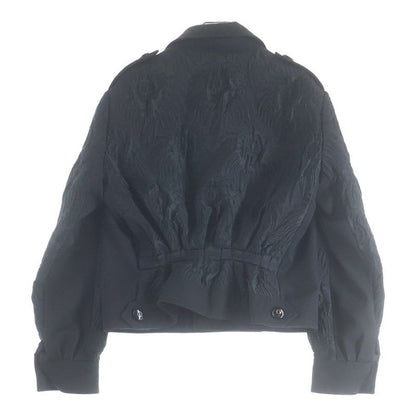 Louis Vuitton Jacquard Cut Replacement Sleeve Short Military Jacket Black
