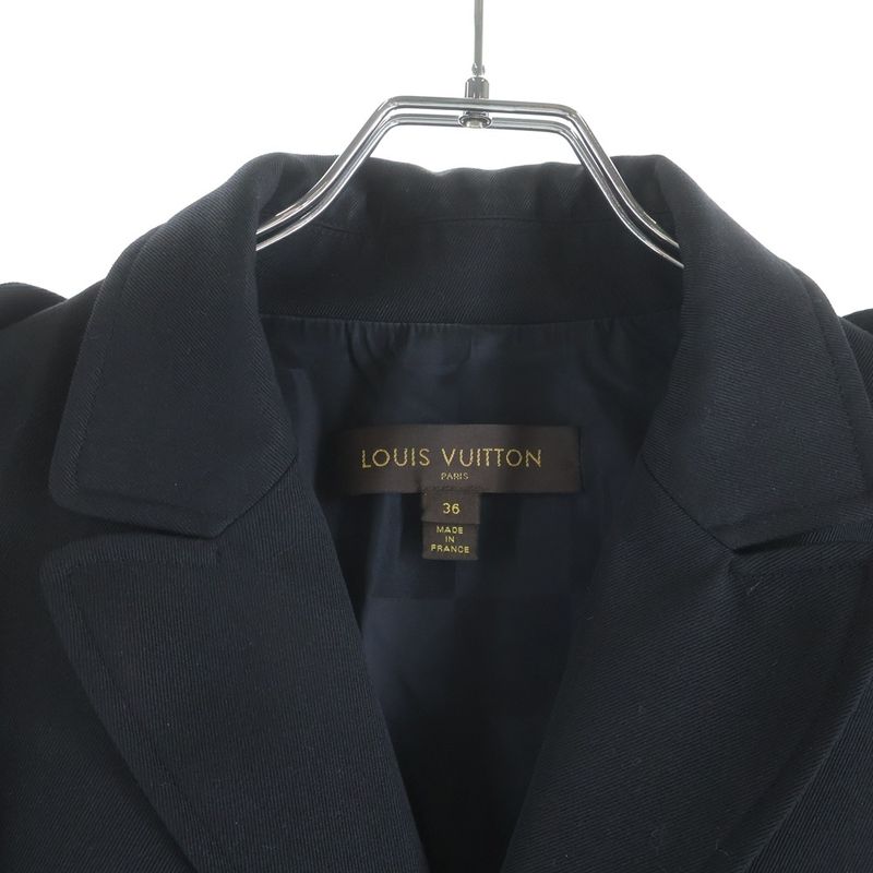 Louis Vuitton Jacquard Cut Replacement Sleeve Short Military Jacket Black