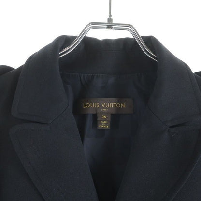 Louis Vuitton Jacquard Cut Replacement Sleeve Short Military Jacket Black