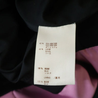 Louis Vuitton Collar Fur Nylon Trim Zip Up Coat Black