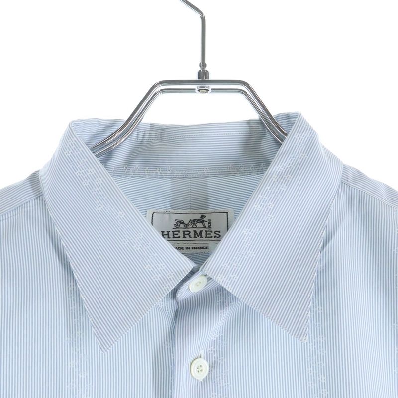 Hermes Button Dress Shirt Long Sleeve Top Flower