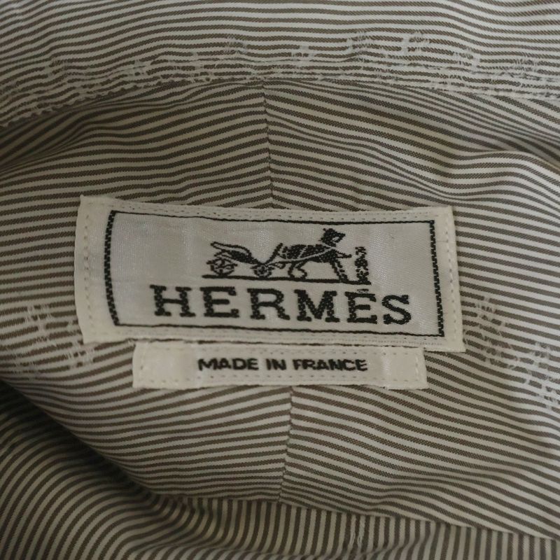 Hermes Button Dress Shirt Long Sleeve Top Flower