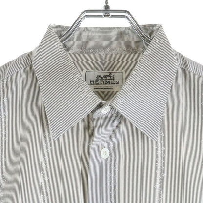 Hermes Button Dress Shirt Long Sleeve Top Flower