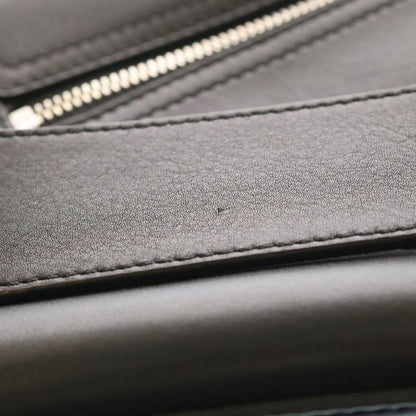 Loewe Puzzle Biker Bag Small Handbag Black Leather Silver