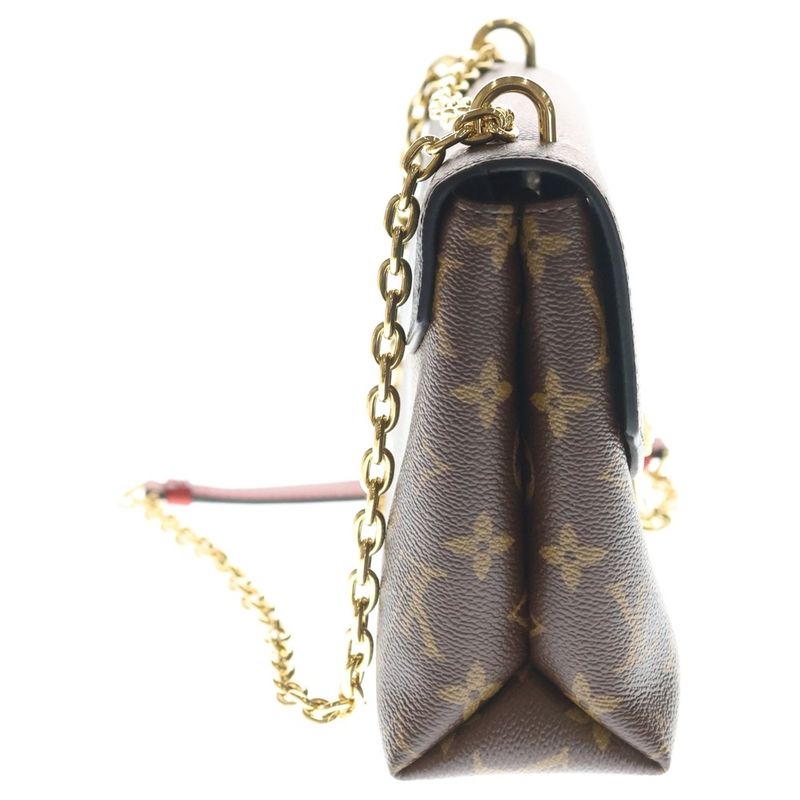 Louis Vuitton Monogram Saint Placid 2-Way Shoulder Bag Chain Black Brown Red