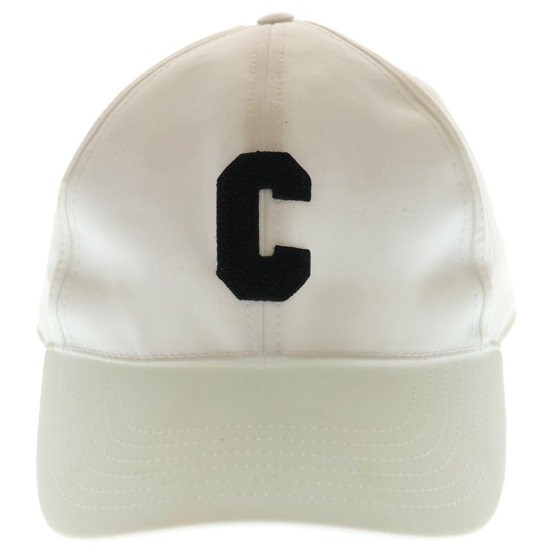 Celine C Patch Logo Baseball Cap Hat White