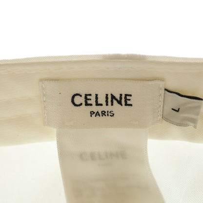 Celine C Patch Logo Baseball Cap Hat White