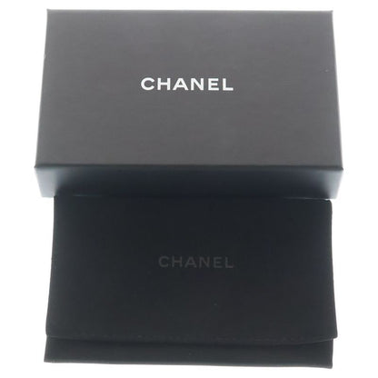 Chanel CC Logo Quilted Coin Case Mini Wallet Black Caviar Leather Gold