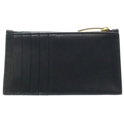 Bottega Veneta Intrecciato Card Case Coin Purse Black Leather