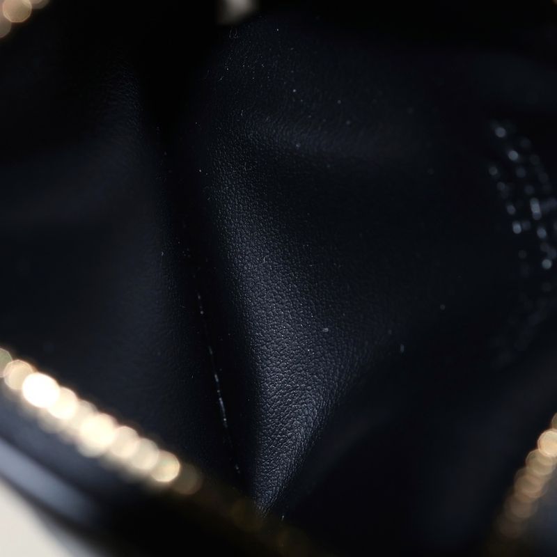 Bottega Veneta Intrecciato Card Case Coin Purse Black Leather
