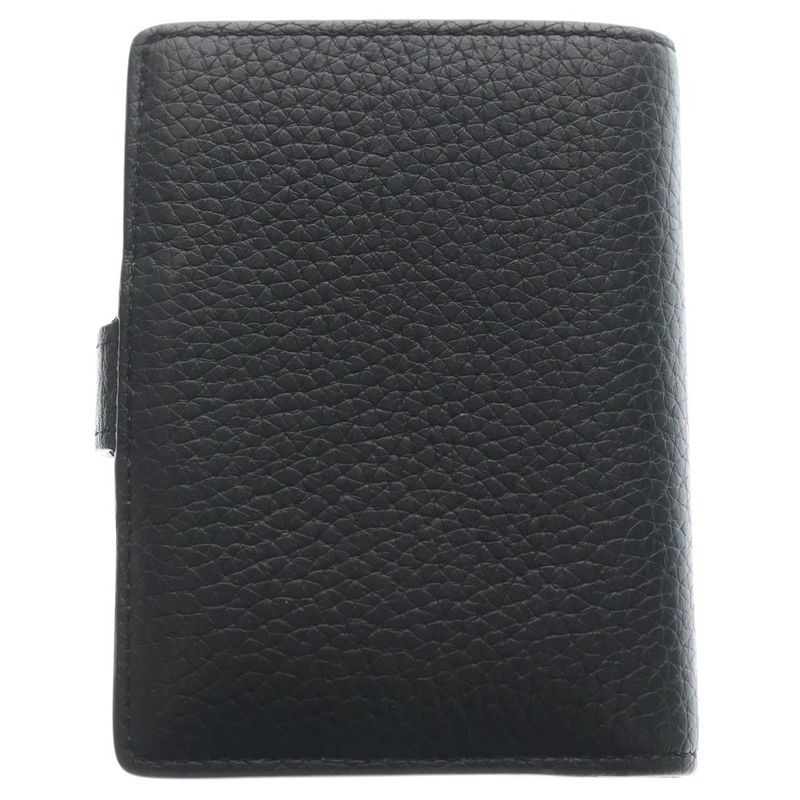 Louis Vuitton LV Vertical Wallet Compact Capucines Black Leather