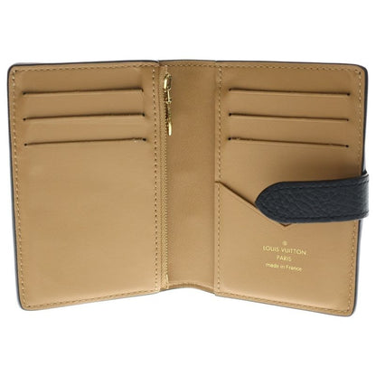 Louis Vuitton LV Vertical Wallet Compact Capucines Black Leather