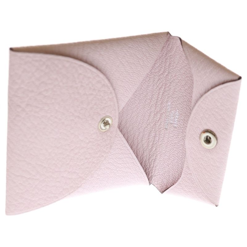 Hermes Bastia Coin Case Rose Darling Chevre Purse