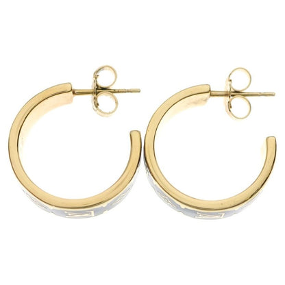 Louis Vuitton Nanogram Hoop Earrings Gold Black
