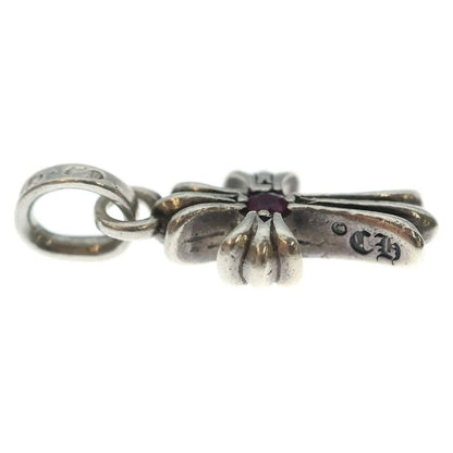 Chrome Hearts Crs Bbyfat P Rby Baby Fat Cross 1 Ruby Pendant Top Silver