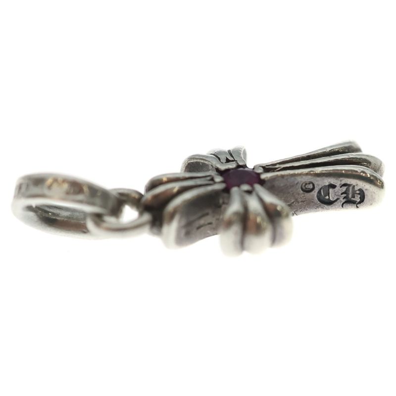 Chrome Hearts Crs Bbyfat P Rby Baby Fat Cross 1 Ruby Pendant Top Silver