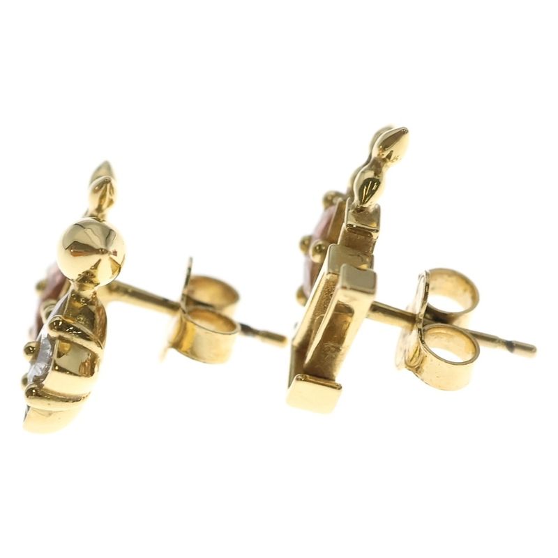 Louis Vuitton Boucle Doreil Puce Lou Glam LV Logo Rhinestone Earrings
