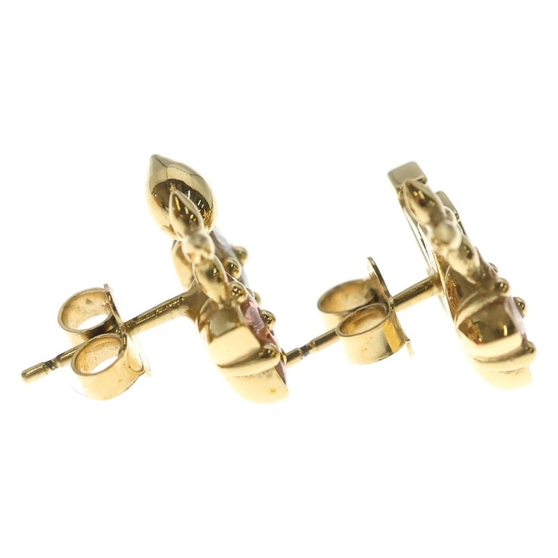 Louis Vuitton Boucle Doreil Puce Lou Glam LV Logo Rhinestone Earrings