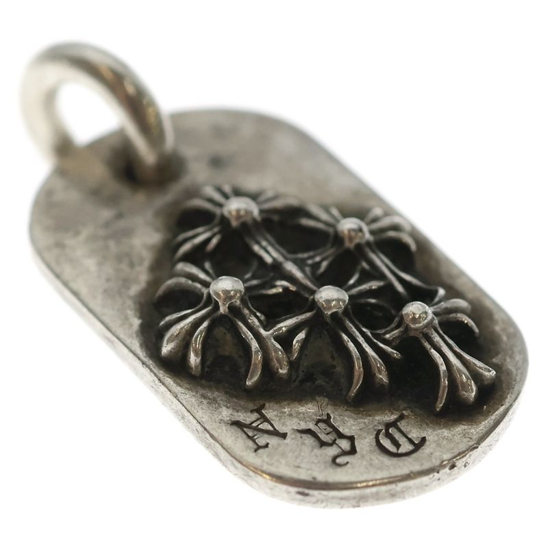 Chrome Hearts Raised Dogtag Dog Tag Nyc Limited Charm Silver Necklace Top