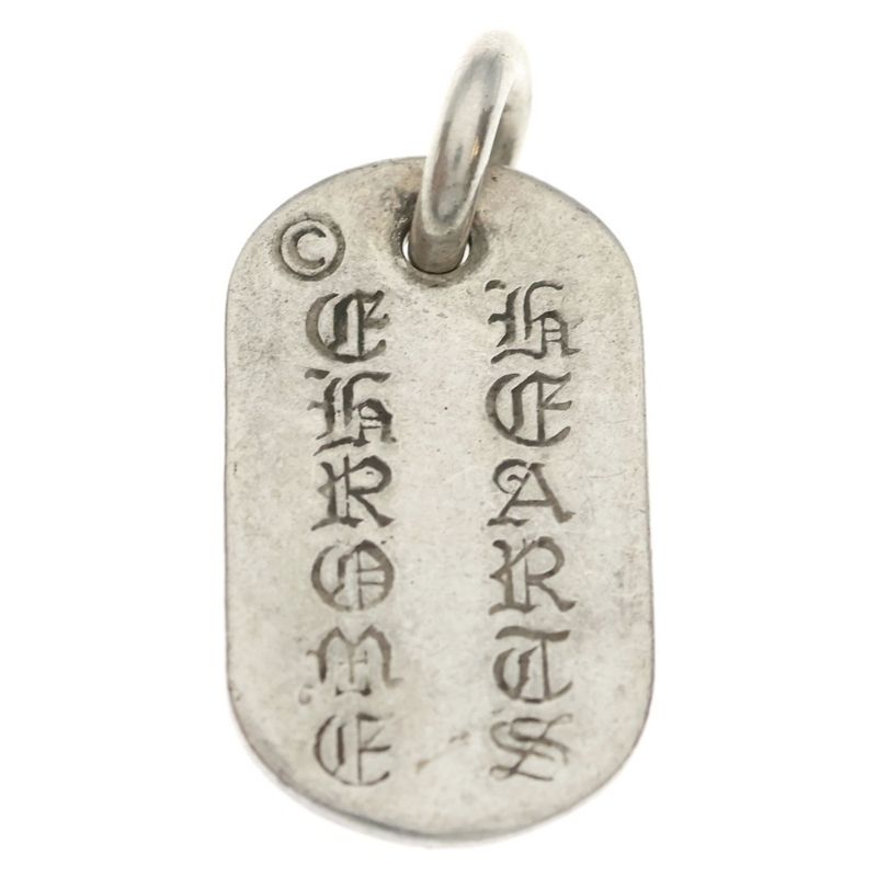 Chrome Hearts Raised Dogtag Dog Tag Nyc Limited Charm Silver Necklace Top
