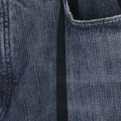 Balenciaga Double Front Wide Leg Jeans Denim Pants Indigo