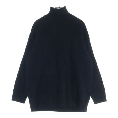 Fendi Zucca Pattern Turtleneck Knit Sweater Black