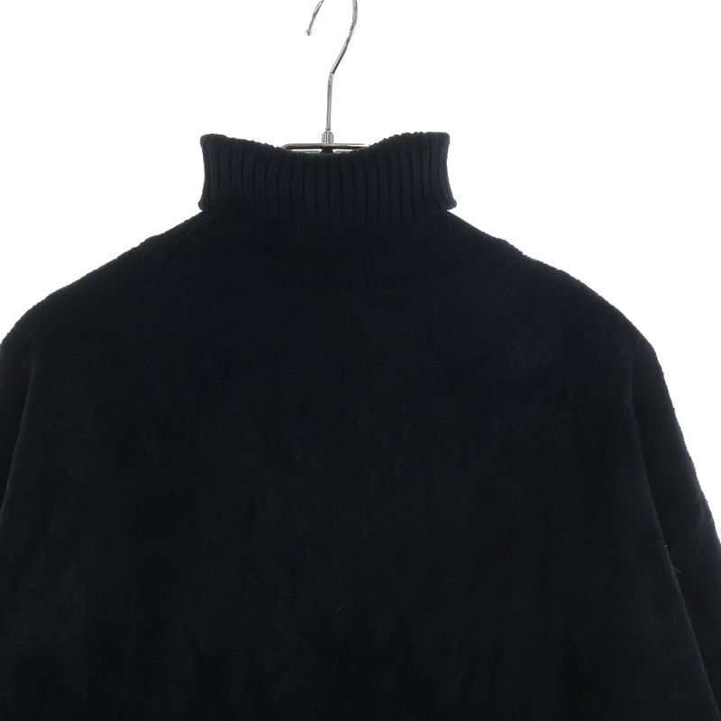 Fendi Zucca Pattern Turtleneck Knit Sweater Black
