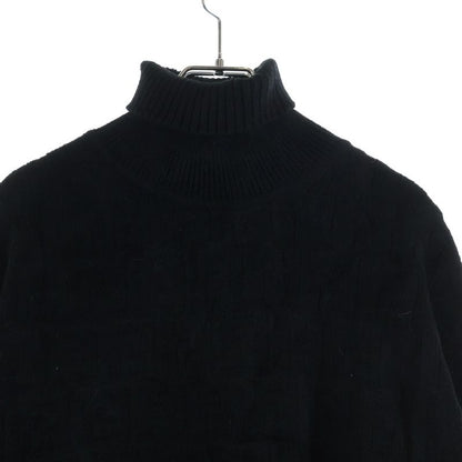 Fendi Zucca Pattern Turtleneck Knit Sweater Black