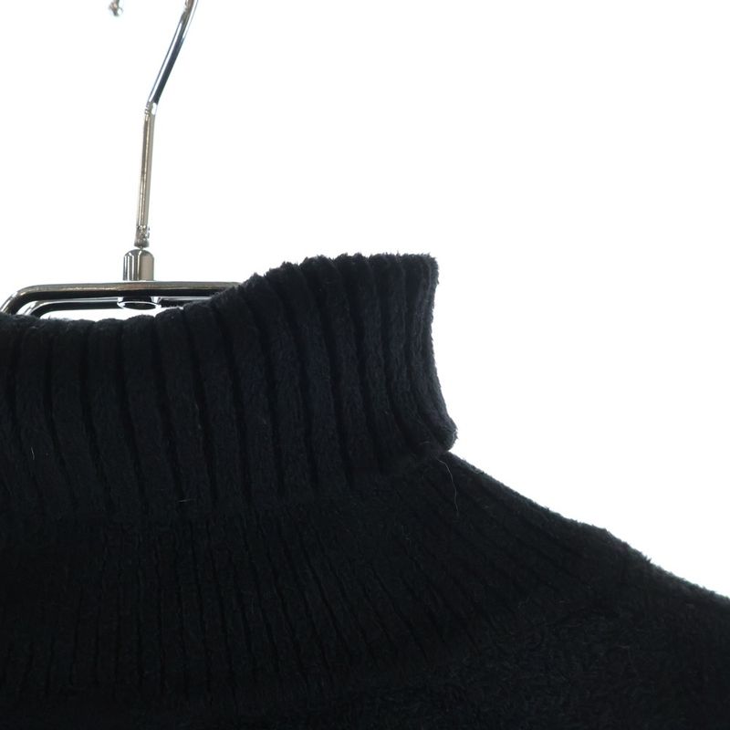 Fendi Zucca Pattern Turtleneck Knit Sweater Black