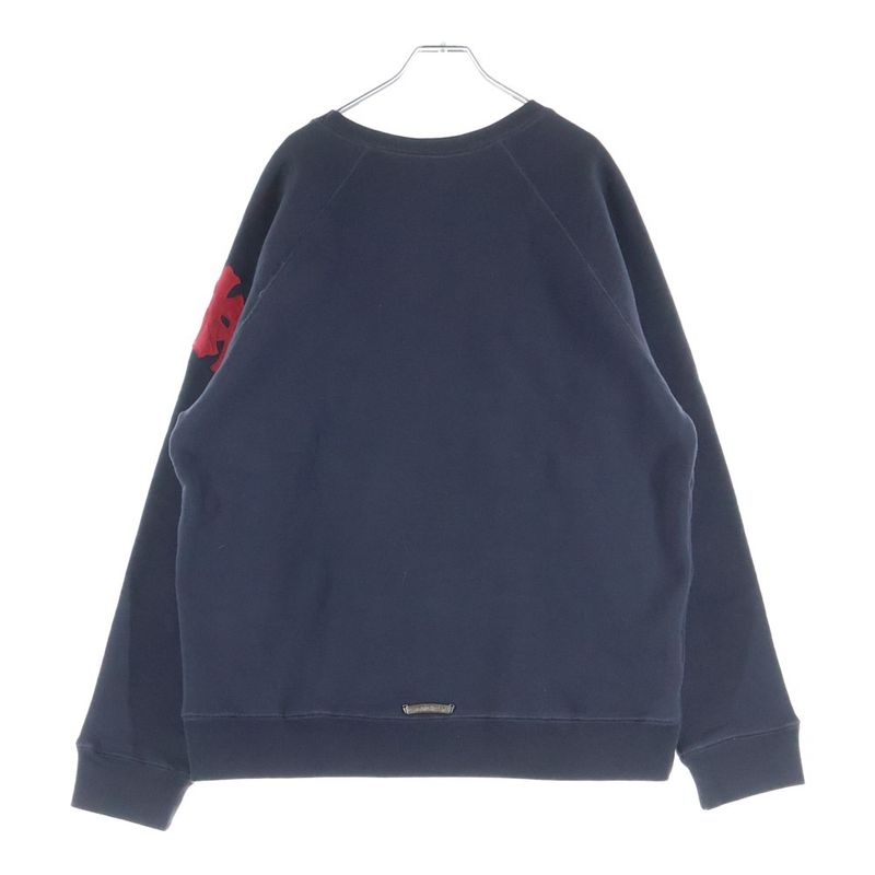 Chrome Hearts Grp Not Crewneck Sweatshirt Knot Cross Patch Flat Navy Red
